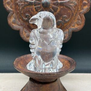 Vintage 2001 Steuben Crystal Hand Cooler EAGLE By Taf Label Schaefer # 5545